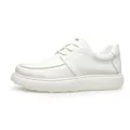 Zapatos casuales blancos para hombre con suela gruesa de plataforma para moda 2024 - 38 / Blanco