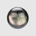 Elegant black iridescent brown lip shell button for luxury wool or fur winter coats. - Size 28L (18.0MM) / Black