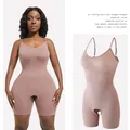 Seamless women's slimming bodysuit for tummy control and butt lifting in mauve color - S / Set / Light Pink