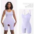 Hellviolettes dünnes Shapewear-Body für Bauchkontrolle und Poverbesserung für Damen - S / Oberteile / Hellviolett
