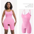 Rosa einteiliger Damen Shapewear-Body mit Bauchweg-Effekt und Po-Lifting-Funktion. - S / Oberteile / Rosa