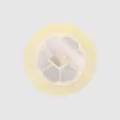 Elegant deep-sea mother-of-pearl shell button with carved flower for coats - White