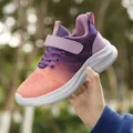 Scarpe da corsa per bambini sfumate rosa e viola con suola morbida e chiusura a strappo - Viola rosato