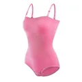High-waisted pink seamless shapewear bodysuit with adjustable straps for tummy control - S / Dresses / Light Pink
