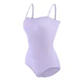 Body sculptant lavande pour femme avec bretelles réglables et contrôle du ventre - Mauve Clair