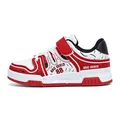 Rote und weiße Kinder-Freizeitschuhe mit ABC SHIELD Aufdruck und Klettverschluss - 28 / Weiß Rot