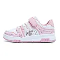 Elegantes zapatillas deportivas rosas y blancas para niñas con prácticos velcros - Blanco Rosa
