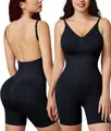 Body moldeador sin costuras con espalda al aire, control de abdomen y realce de glúteos. - S / Top Y Pantalón / Negro