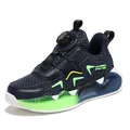 Leichte Kinder-Sportschuhe mit praktischem Drehverschluss und weicher Gummisohle - Dunkelblau