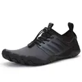 Scarpe da scoglio a piedi nudi grigie e nere con rete traspirante e lacets autobloccanti - 36 / A023 Nero