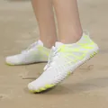 Scarpe da scoglio bianche e giallo neon traspiranti per spiaggia e sport acquatici - 36 / Bianco Verde Fluorescente