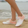 Scarpe da scoglio bianche e arancioni molto comode per spiaggia e attività all'aperto - 35 / Arancione e Bianco