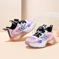 Sneakers traspiranti per bambini sfumatura rosa viola con chiusura a fibbia rotante - Viola rosato