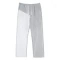 Détail du pantalon décontracté pour homme en patchwork gris et blanc avec cordon. - S / Bas / Gris clair