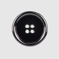 Bouton en laiton noir haut de gamme à quatre trous pour vêtements - 34L (21.0mm) / Nickel Noir