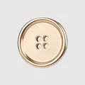 Bouton rond haut de gamme en laiton doré champagne avec quatre trous pour vêtements - 34L (21.0mm) / Or Laiton