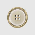 Bouton métallique bicolore en laiton à 4 trous pour vêtements haut de gamme - 24L (15.0MM) / Bronze Étain (Bicolore)