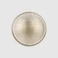 Premium round brass button with horizontal textured metal finish for designer clothing - Ribbed Dome Style / 24L=15.0MM / Bronze Tin Color