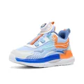 Blaue und orangefarbene Jungen-Sportschuhe mit praktischem Drehverschluss-System - Denim-Blau