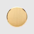 Bottone rotondo in ottone dorato di alta qualità con trama a coste verticali per abiti - 24L (15.0MM) / Oro Antico