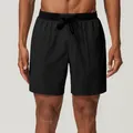 Premium zwarte sneldrogende sportshort voor heren voor hardlopen en fitnessactiviteiten - S / Bottoms / Premium Zwart