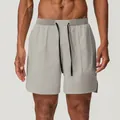Lichtgrijze sneldrogende herensportshort ideaal voor hardlopen en fitnesstraining buiten - S / Bottoms / Koel Grijs