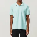 Comfortable light blue breathable cotton Polo shirt for men's golf and tennis sports - Light Cyan