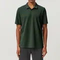 High-quality breathable cotton sport polo shirt in dark green, perfect for golf and tennis - Olive Green