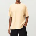 Men's breathable cotton sports T-shirt in light beige for fitness and leisure - Beige (Custom)
