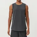 Men's moisture-wicking breathable sports tank top in dark grey for running fitness - Tops / S / Dark Gray