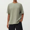 Premium men's breathable sage green cotton t-shirt for athletic and casual outings - Grey Green