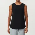 Black breathable cotton sports tank top for running and basketball training - Tops / S / Premium Black
