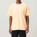 Camiseta oversize de algodón color melocotón para hombre, tejido transpirable para deporte - Beige Albaricoque (Personalizado)