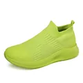 Άνετα αθλητικά παπούτσια fly-knit σε neon πράσινο χρώμα για τρέξιμο και καθημερινή χρήση - Πράσινο