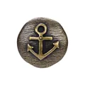 Premium vintage bronzen metalen anker knoop voor luxe jassen en kledingstukken - 15mm (24L) / Antiek Brons