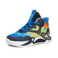 Atmungsaktive Tie-Dye-Mesh-Basketballschuhe für Kinder in lebhaftem Blau - 31 / Dunkelblau