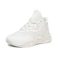 Atmungsaktive weiße Mesh-High-Top-Basketball-Sportschuhe für kleine aktive Kinder - 31 / Weiß