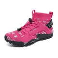 Pinkfarbene atmungsaktive Mesh-Outdoor-Wasserschuhe zum Wandern und für den Strand - Fuchsia