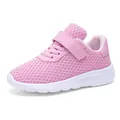Scarpe da ginnastica rosa in mesh traspirante per bambina con suola morbida e velcro - Rosa