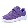 Scarpe sportive da bambina in mesh viola con cinturino in velcro e suola morbida - Viola