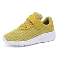 Sneakers leggere in rete gialla per bambine con design traspirante e suola morbida ammortizzata - Giallo