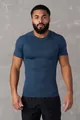 Athletic men's high elastic compression t-shirt in deep blue, perfect for fitness training - M / Tops / Peacock Green (Plain)