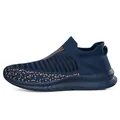 Zapatillas tipo calcetín de punto azul marino para hombre con suela deportiva ondulada - 36 / Azul