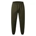 Men's army green quick-dry athletic joggers with elastic drawstring waist and cuffed ankles - M / Bottoms / Army Green