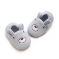 Scarpine neonato grigie con viso di animale cartoon e orecchie, adatte per 0-1 anno - Lunghezza Interna 12cm / Blu