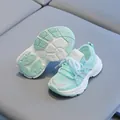 Baskets en maille vert menthe respirante pour tout-petits avec semelle souple antidérapante - Pointure 20 (14.5cm) / Vert