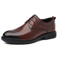 Elegantes zapatos Derby de hombre en cuero marrón degradado para negocios y ocasiones - 38 / Zapatos Derby (1607-23) / Marrón con Cordones