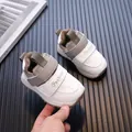 Wasserdichte Lauflernschuhe aus Leder für Kleinkinder mit Klettverschluss und Sportdesign - 16 / Khaki
