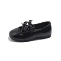 Schwarze glänzende Lackleder-Mary-Jane-Schuhe für Mädchen mit doppelter Schleife - Größe 23 (Innenlänge 14.5cm) / Schwarz