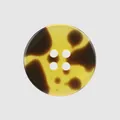 Premium resin tortoiseshell pattern button for clothing, high-end four-hole design - Round 4-Hole Button / 24L=15.0MM / Light Brown